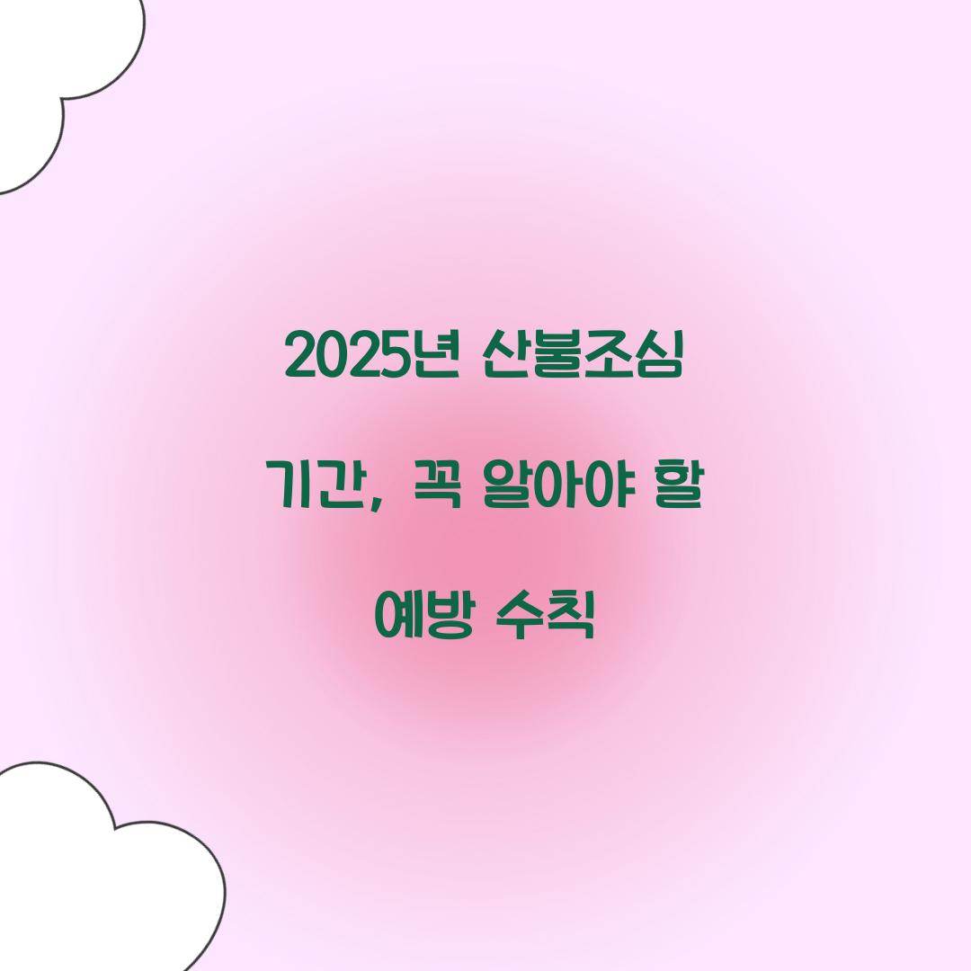 2025년 산불조심 기간