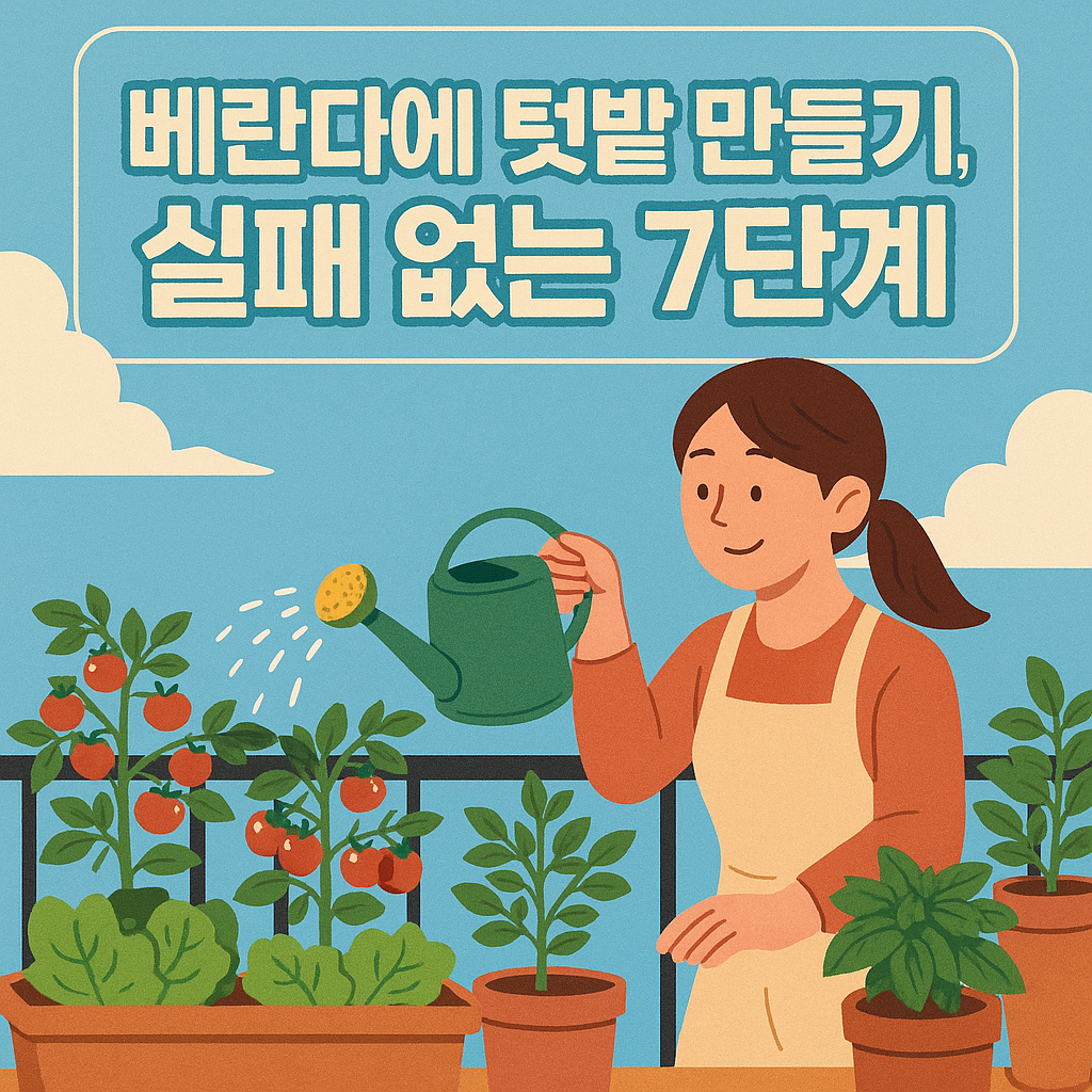 베란다에 텃밭 만들기 실패 없는 7단계