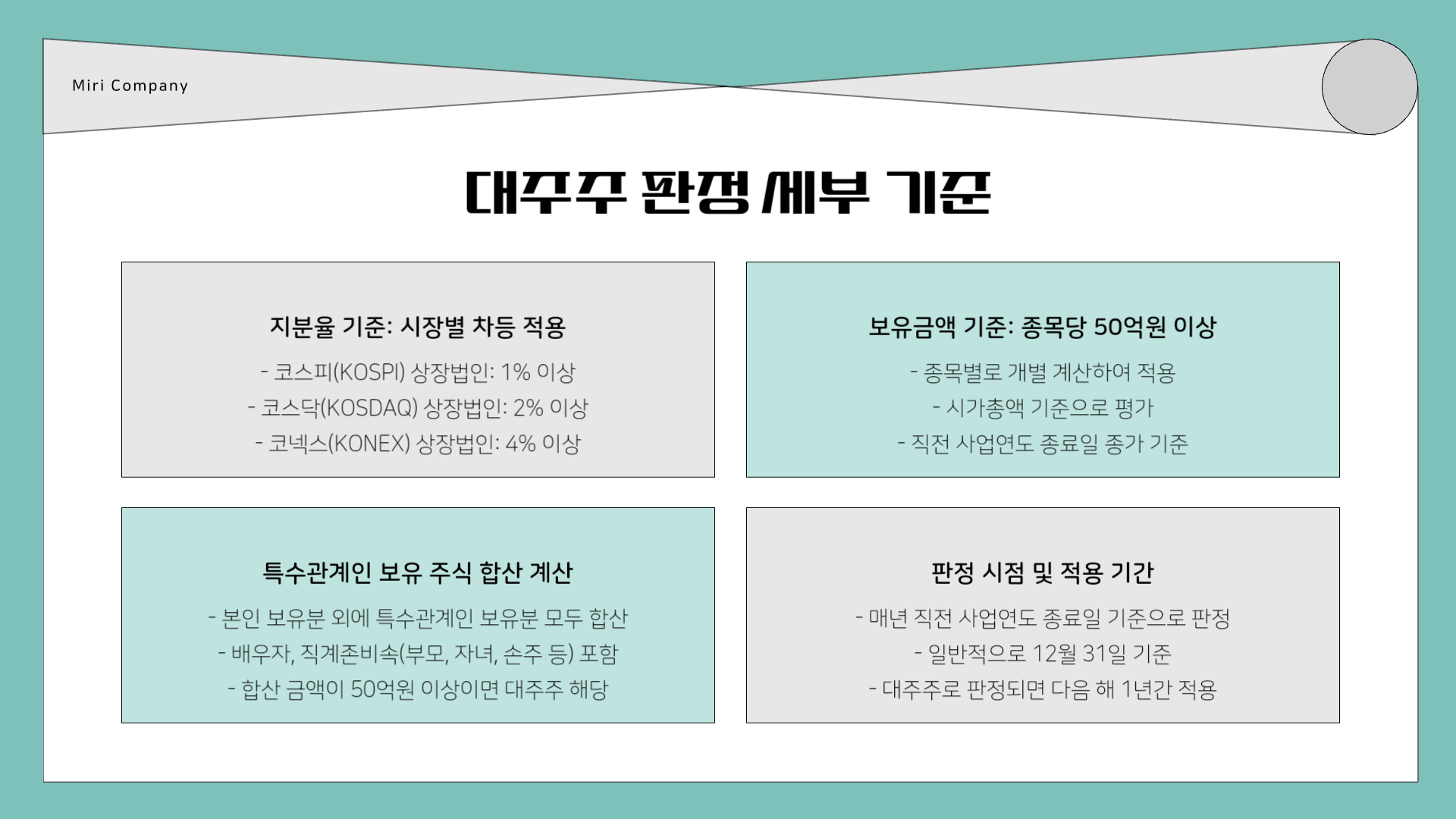 대주주기준