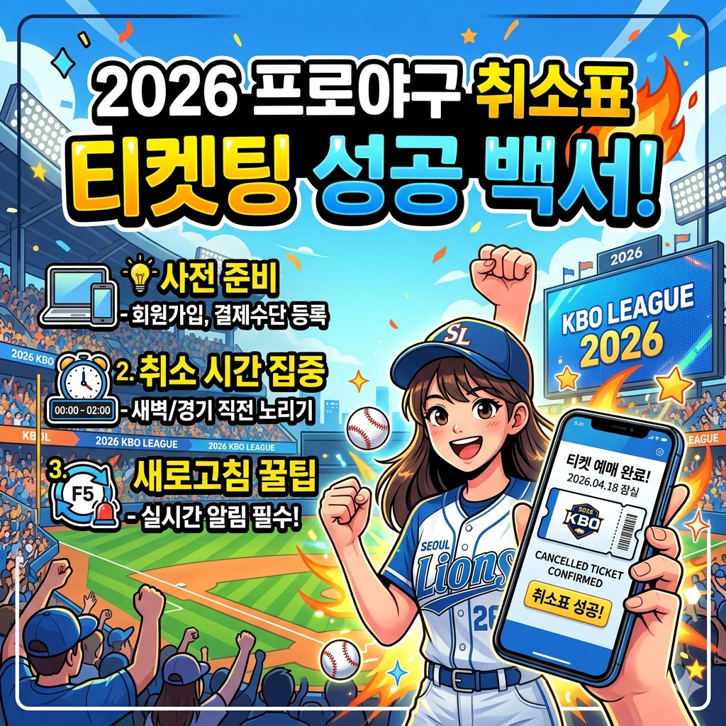 2026년 프로야구 티켓 정보 확인하러 가기