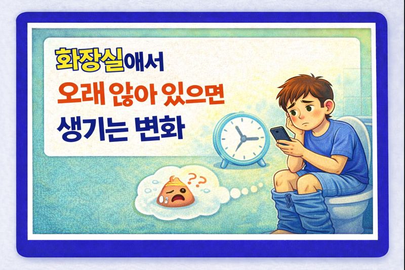 화장실에서 오래 앉아 있으면 생기는 변화