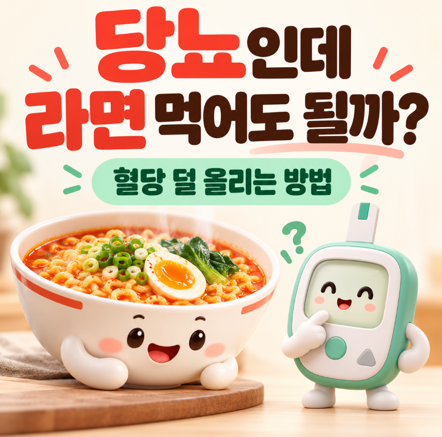 당뇨인데 라면 먹어도 될까?|혈당 덜 올리는 라면 먹는 법 총정리