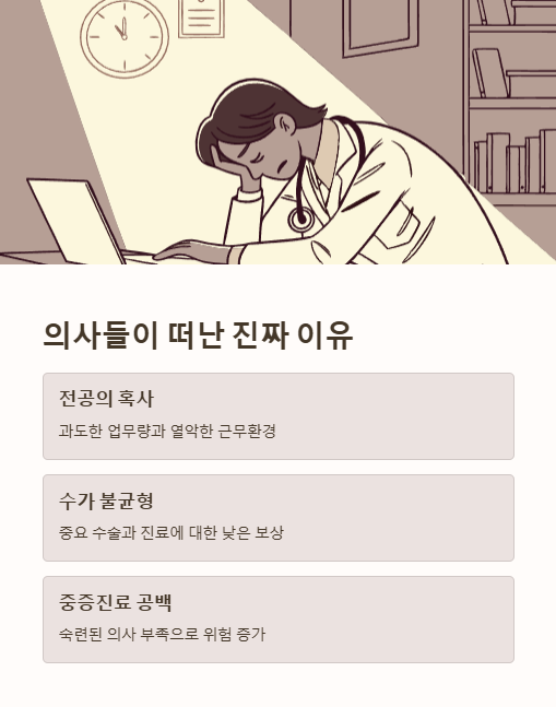 의사들이 떠난 진짜 이유