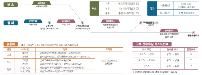 구례 산수유꽃 축제-교통편
