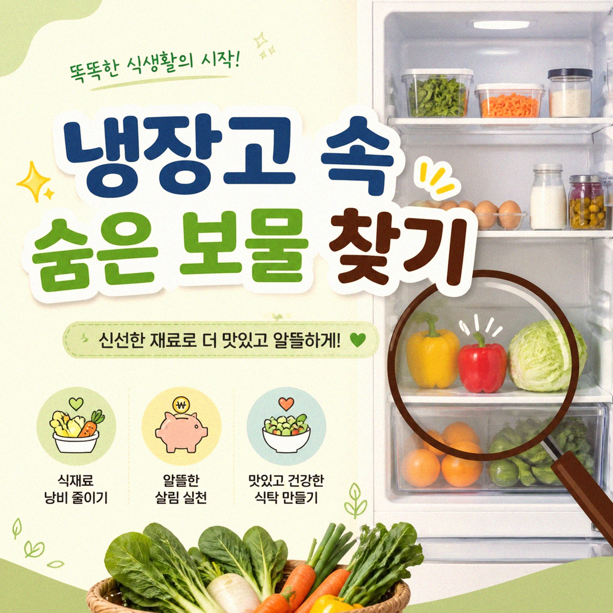 레시피 없이 냉장고 재료로 근사한 요리 만들기