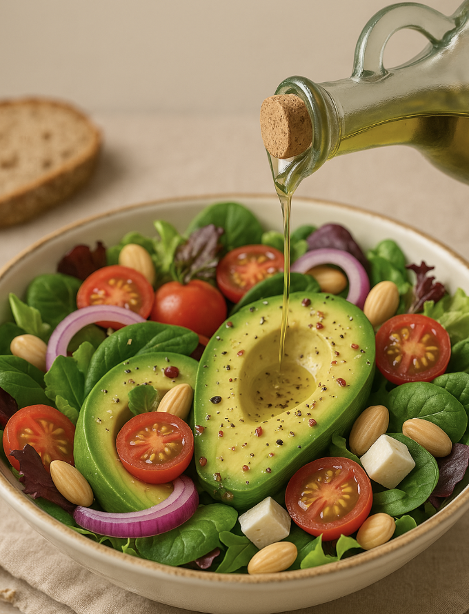 샐러드와 올리브오일