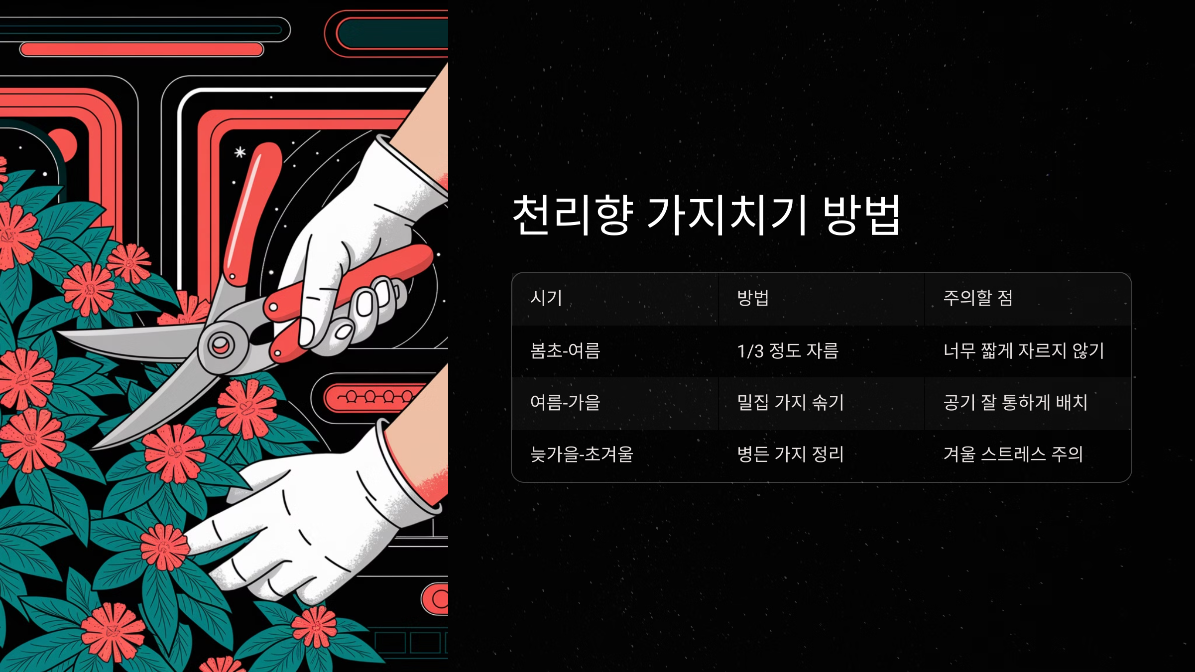 천리향 가지치기 방법