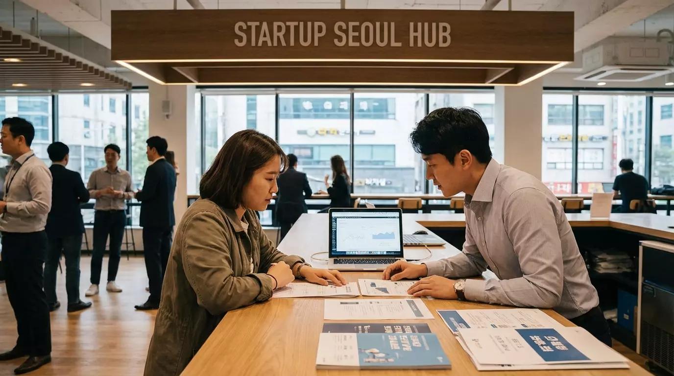 소상공인이 이차보전 대출을 상담받고 있는 이미지