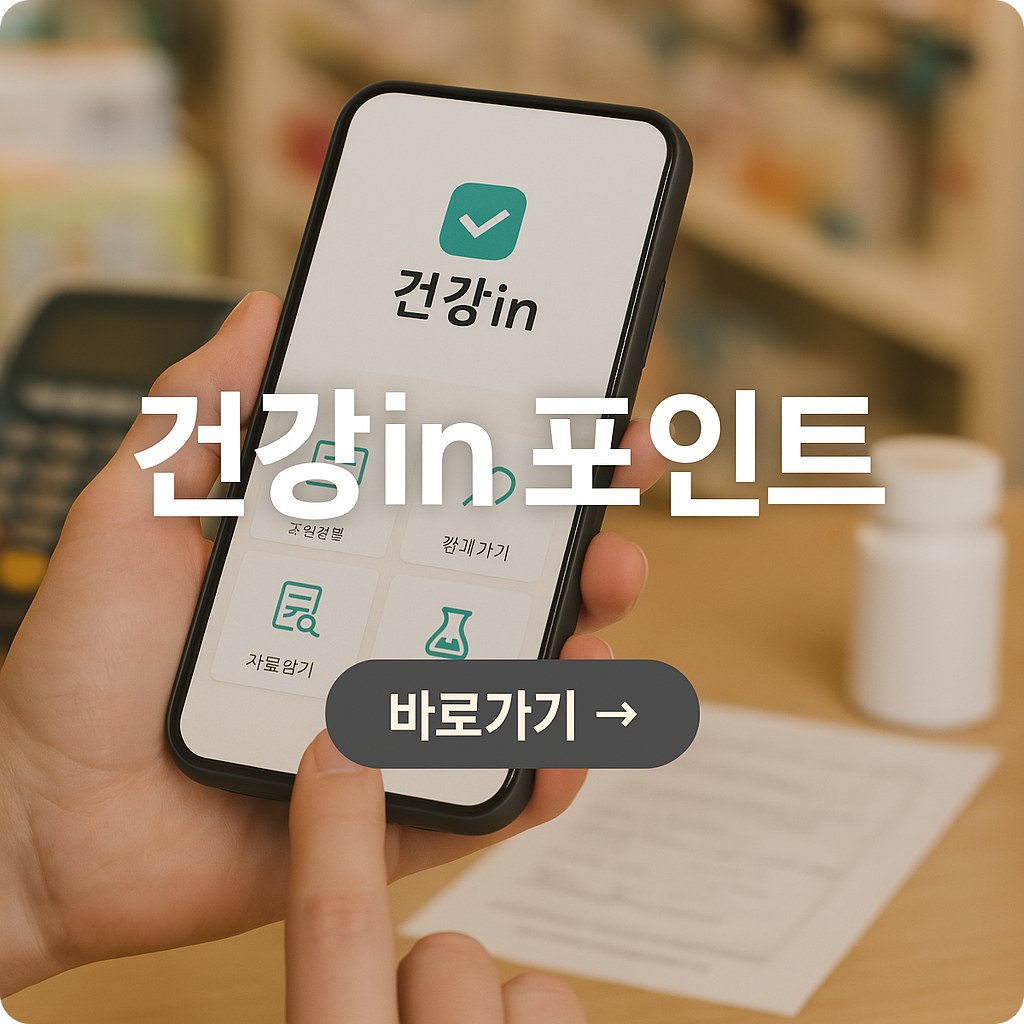 '건강in 포인트' 어디까지 써봤니? 사용처,사용방법 완전 정리