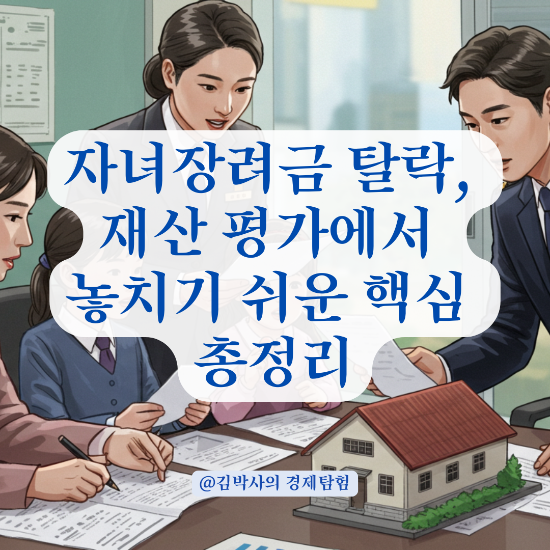 자녀장려금 탈락 원인, ‘재산 평가’에서 놓치기 쉬운 핵심 포인트.