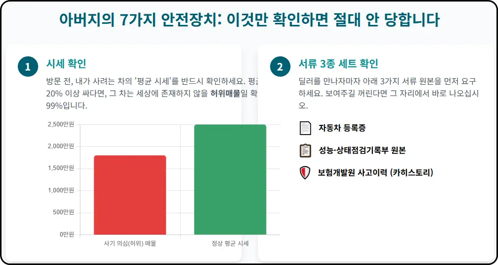 아버지의 7가지 안전장치 (이것만 확인하면 절대 안 당합니다)