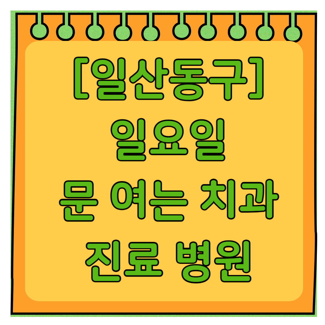 고양 일산동구 일요일 문 여는 치과 목록 ❘ 공휴일 주말 야간진료 병원 바로 찾는 방법