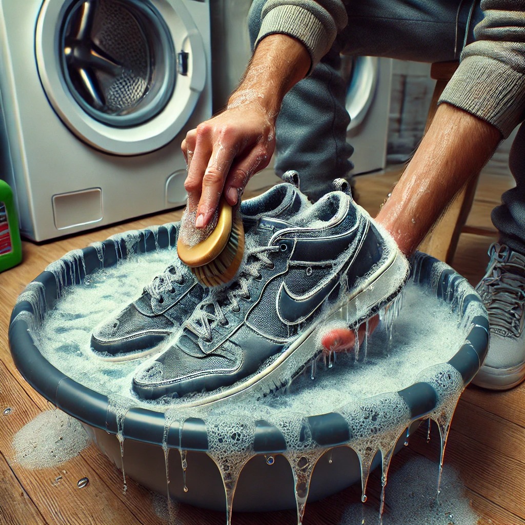 운동화-세탁하는-모습