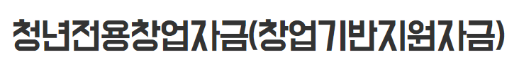 청년전용창업자금