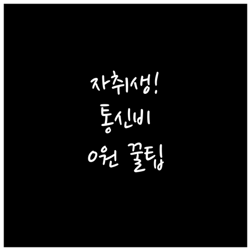 자취생 통신비 절약 알뜰폰 총정리..