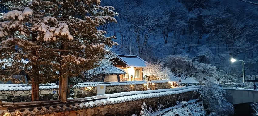 구이 안덕 마을 겨울 이미지