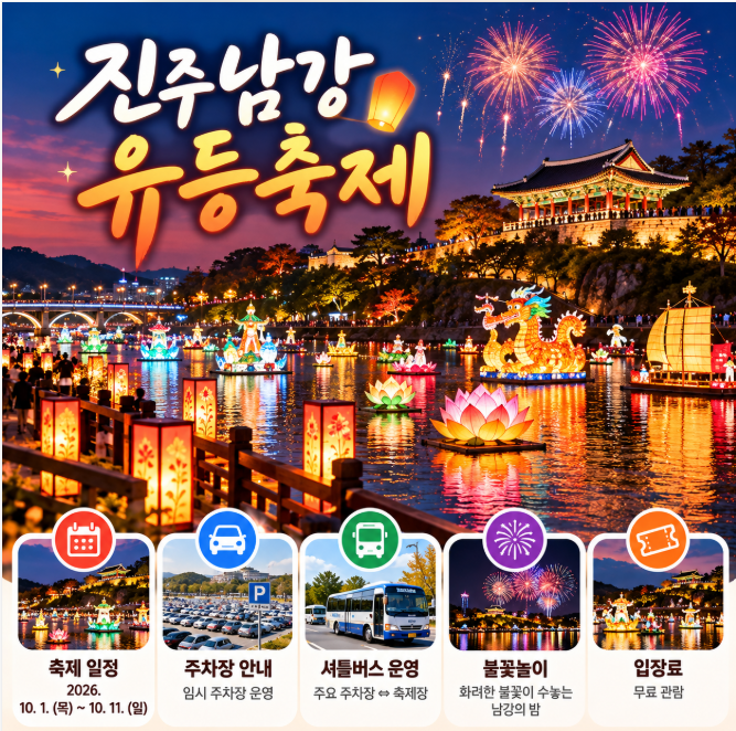 진주남강유등축제 주차장&middot;셔틀버스&middot;불꽃&middot;입장료 총정리