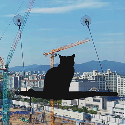 고양이-창문-해먹