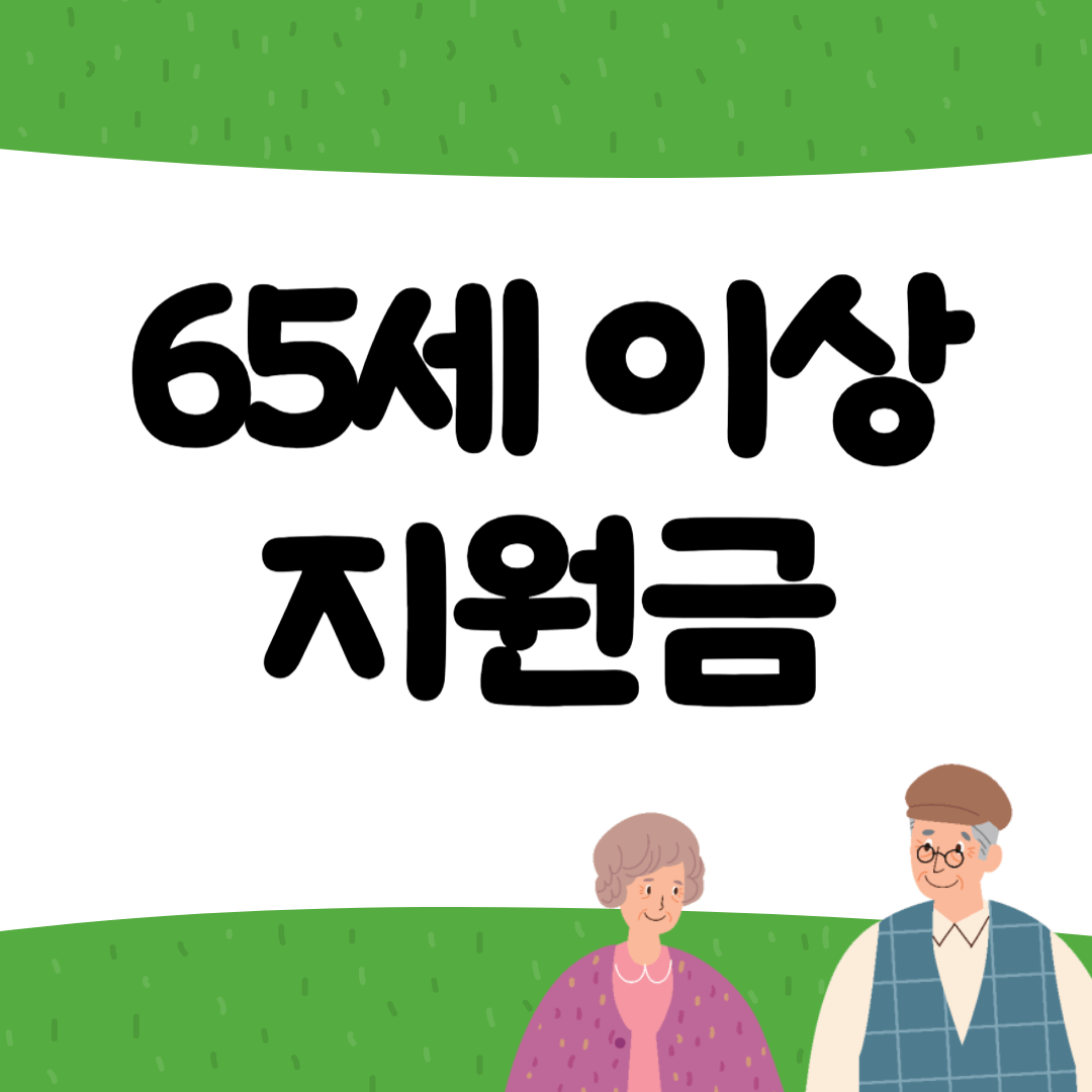 65세 이상 지원금