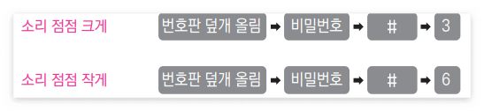 동작음크기설정