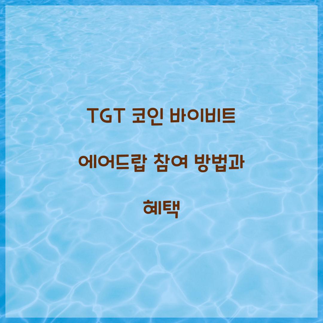 TGT 코인 바이비트 에어드랍