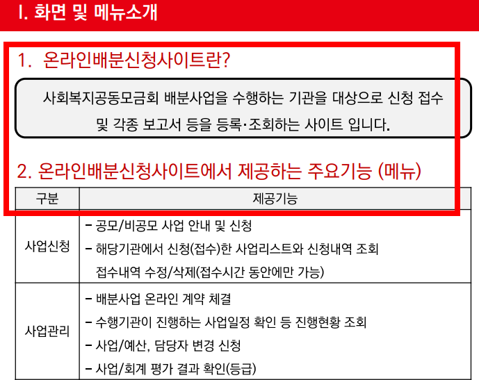 사랑의 열매 온라인 배분신청 사이트