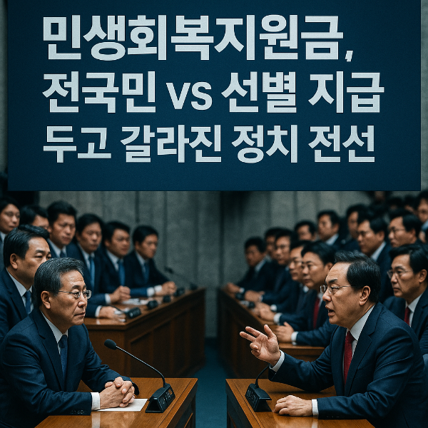 2025 민생회복지원금 지급 방식은? 전국민 vs 선별, 여야 대립 정리