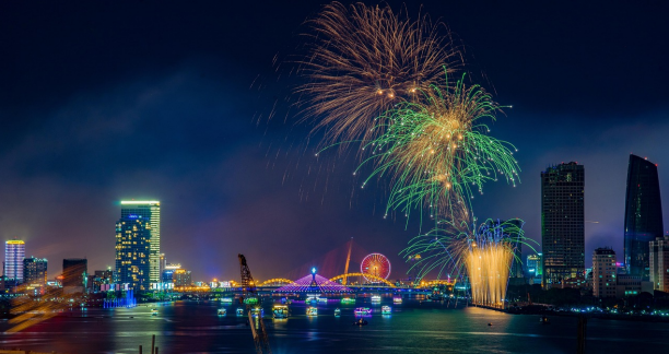 베트남 다낭 야간 풍경 모습