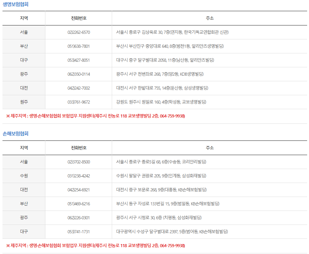 협회 오프라인 방문 신청 지역 주소