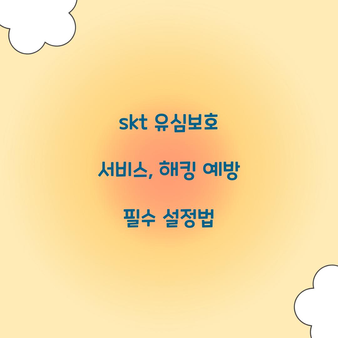 skt 유심보호 서비스