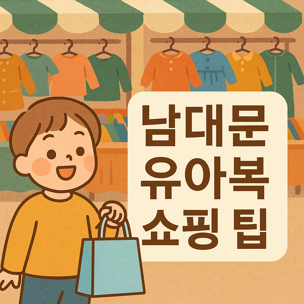 가을 아이옷 쇼핑, 남대문 시장에 직접 가보다!