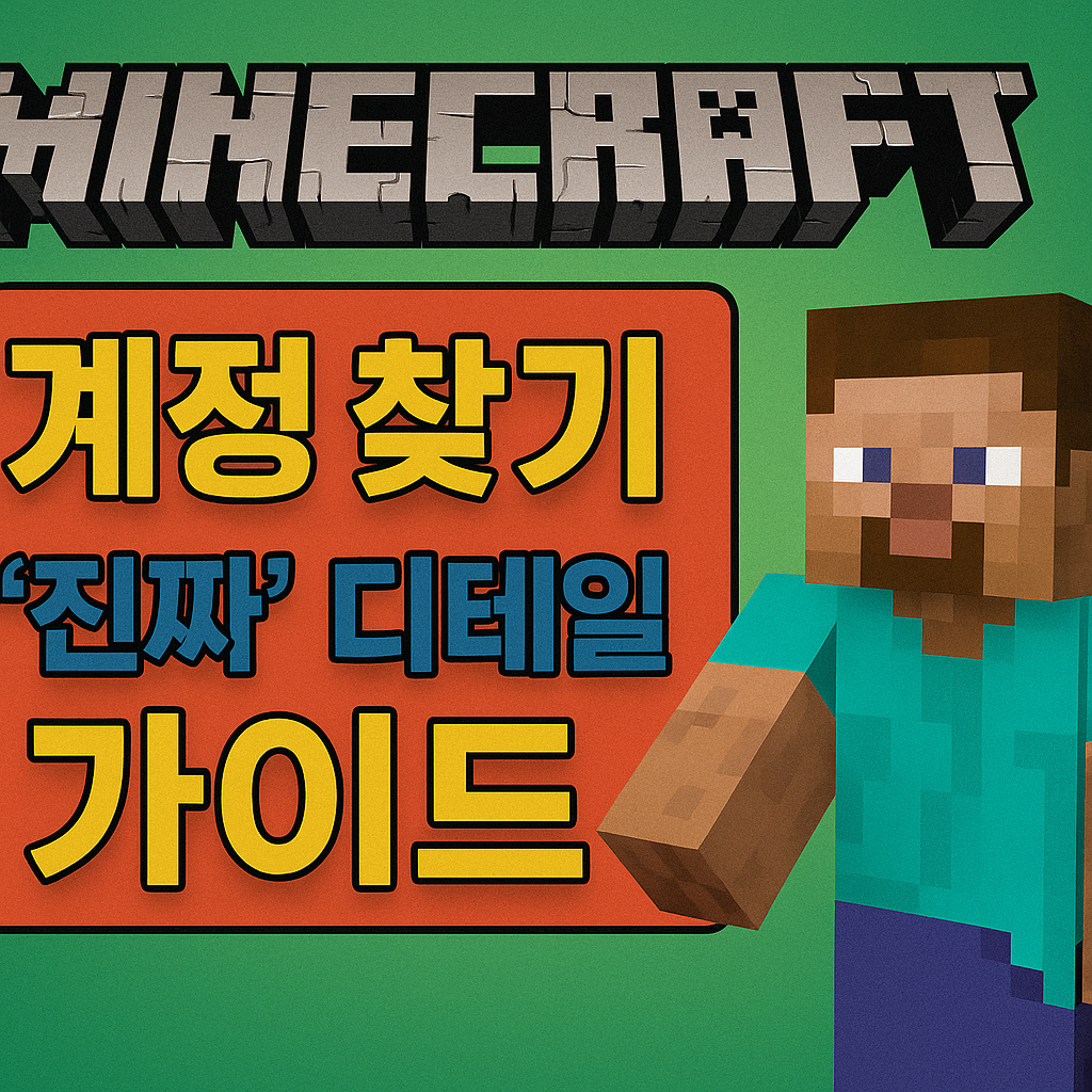 마인크래프트 계정 찾기 &lsquo;진짜&rsquo; 디테일 가이드｜닉네임&middot;아이디&middot;마이그레이션&middot;구매기록까지 단계별 복구법