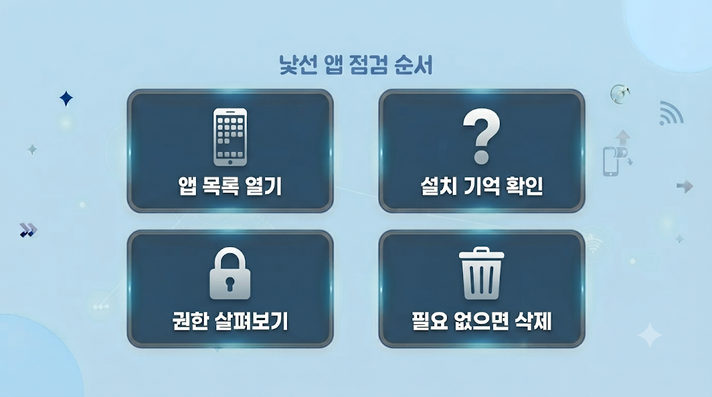 낯선 앱 점검 순서