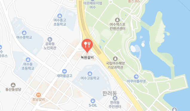 녹원갈비-위치