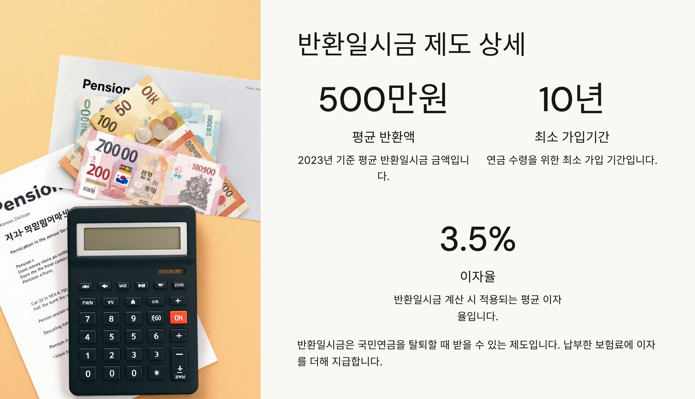 반환일시금 제도란?