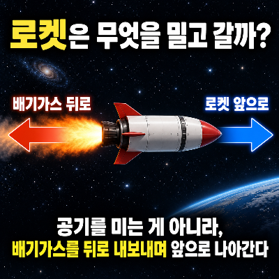 로켓 원리, 공기 없는 우주에서 어떻게 앞으로 나아갈까?