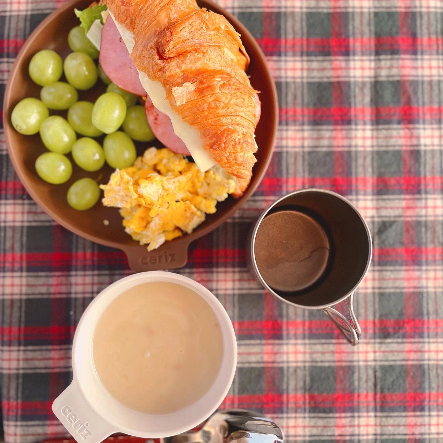 캠핑음식 아침메뉴 크로와상 샌드위치