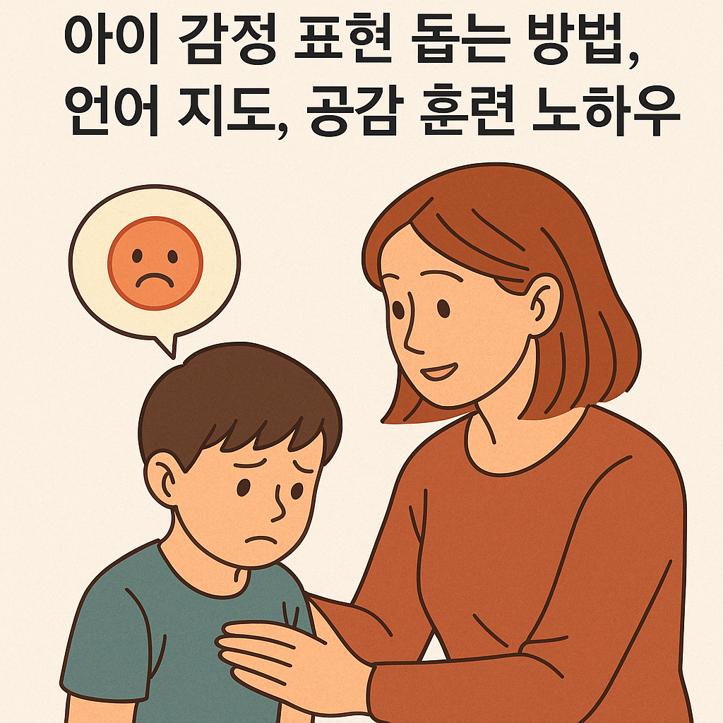 아이 감정 표현 돕는 방법, 언어 지도, 공감 훈련 노하우