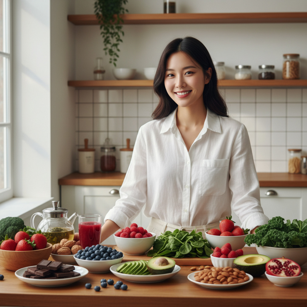 항산화 음식에 관한 사진