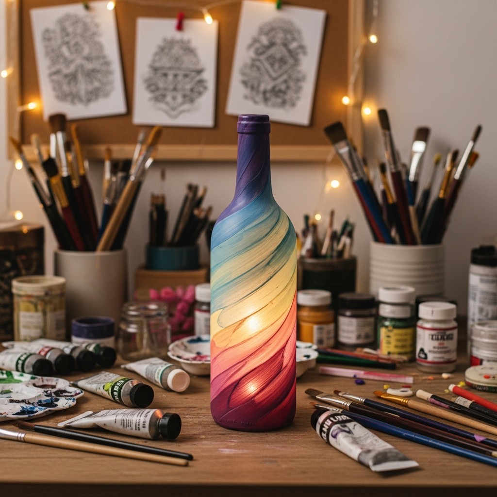 그라데이션 병 조명