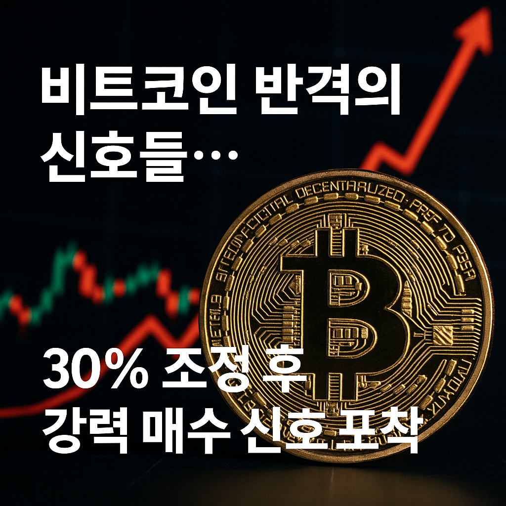 &ldquo;비트코인 반격의 신호들&hellip; 30% 조정 후 강력 매수 신호 포착&rdquo;