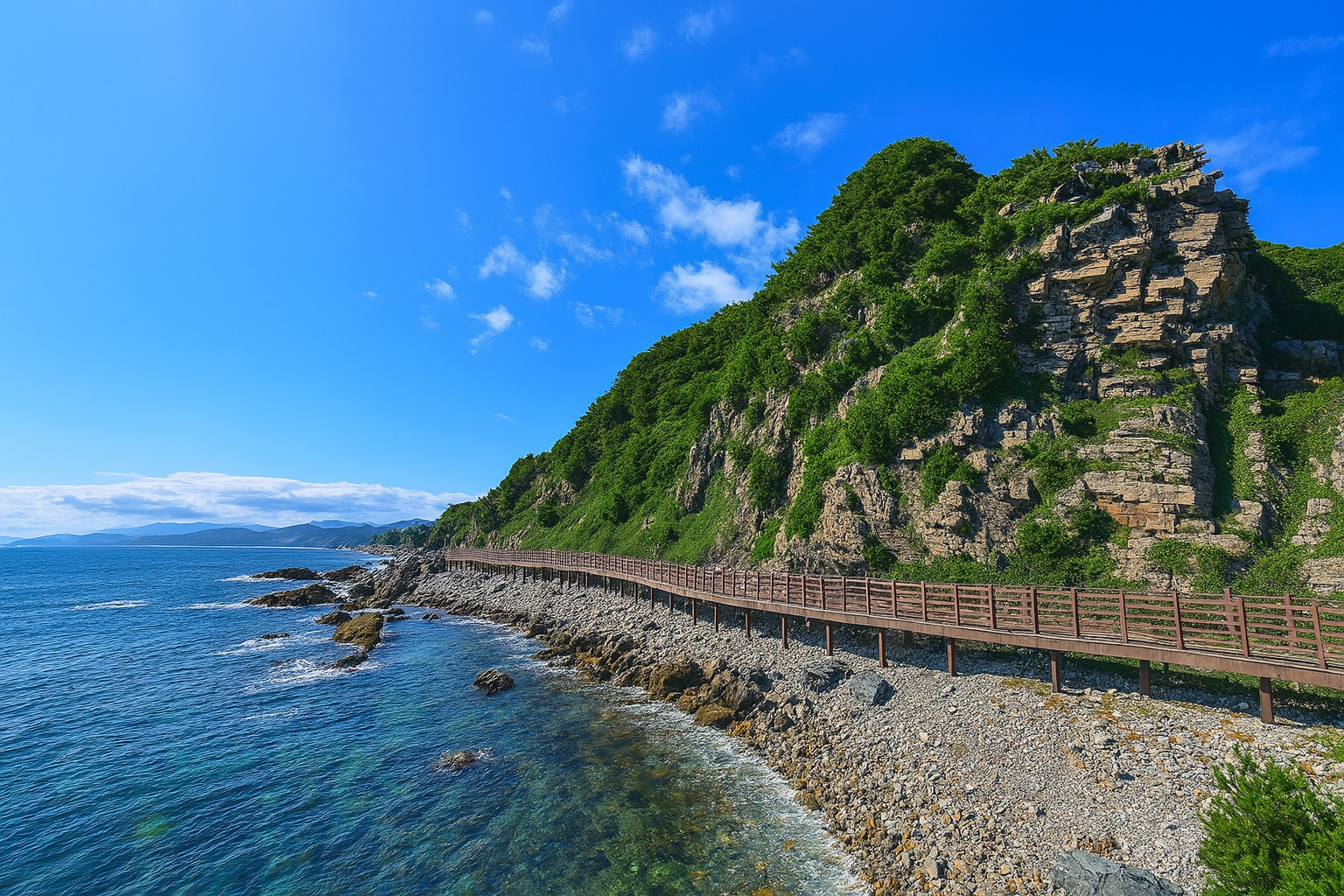 강릉 정동심곡 바다부채길 사진