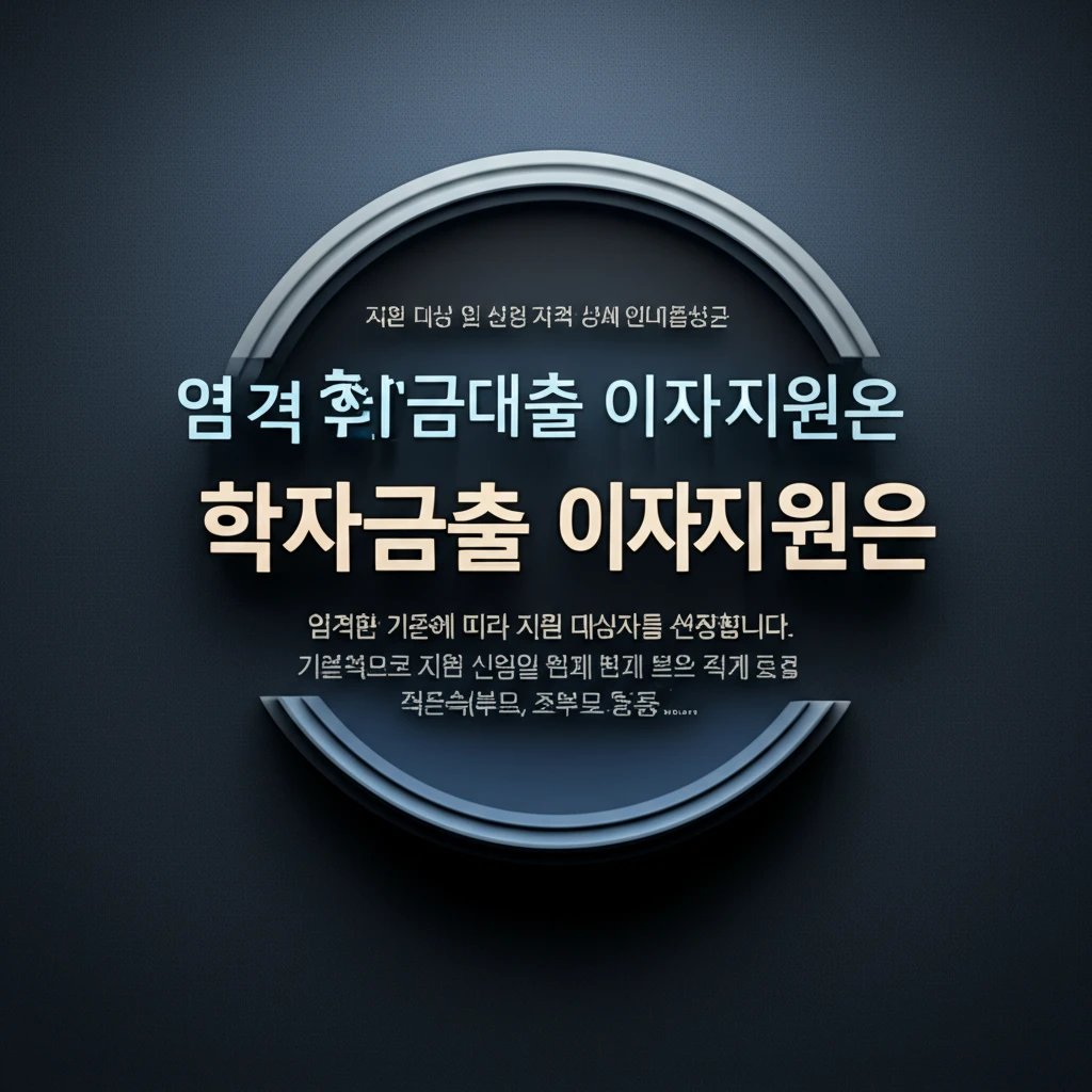 홍성군 학자금 대출 이자 지원, 상세..