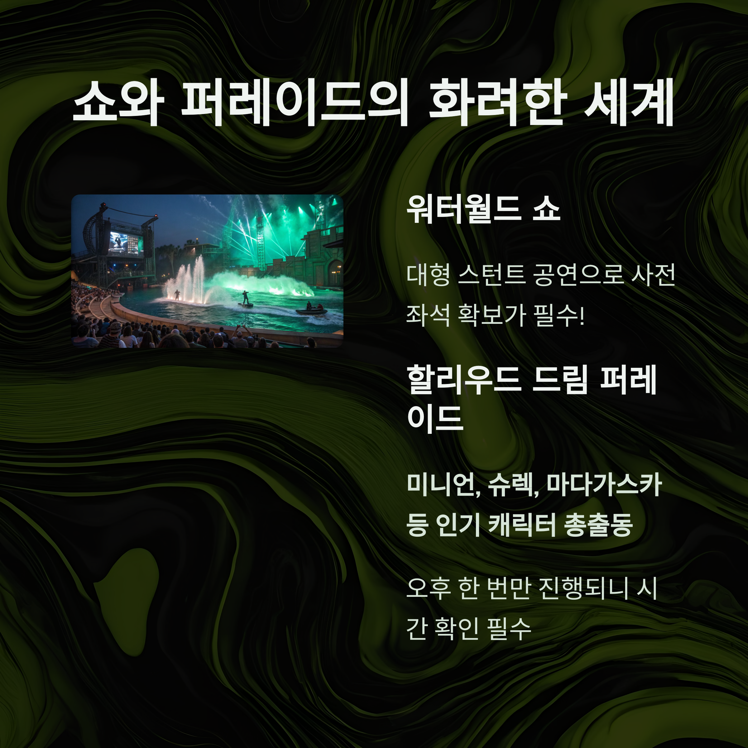 쇼와 퍼레이드의 화려한 세계