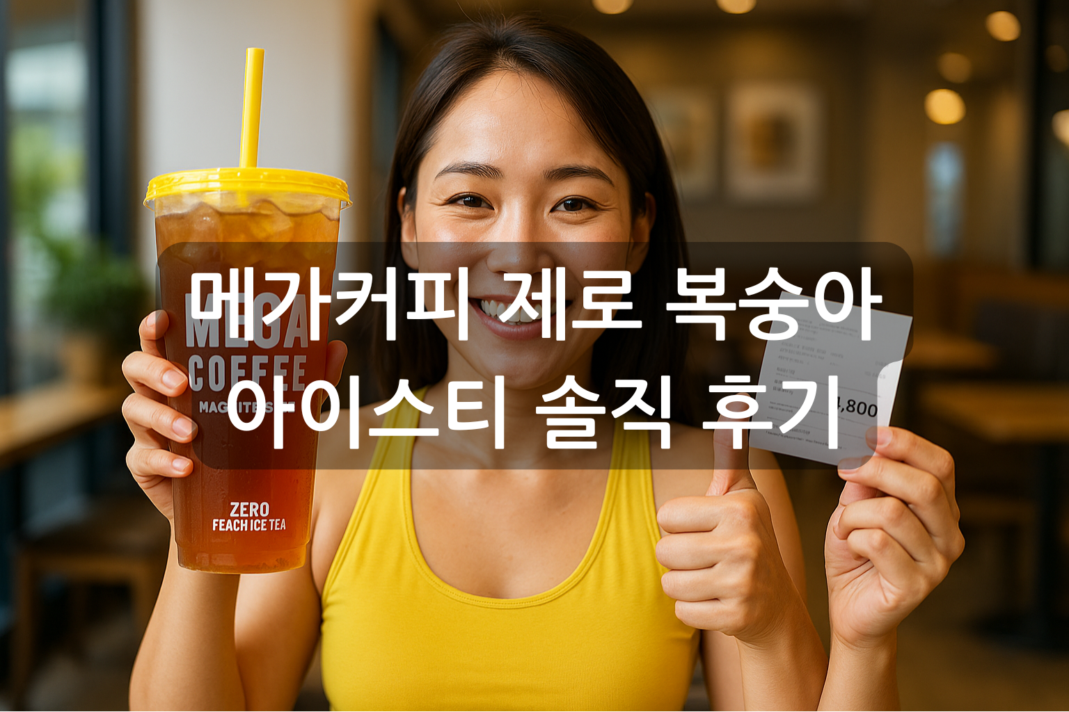 메가커피 제로 복숭아 아이스티