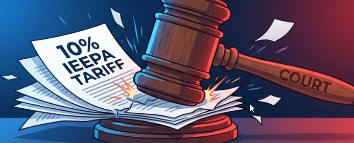 미 대법원 법봉이 관세 서류를 내리치는 썸네일