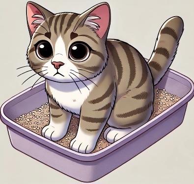 화장실에 있는 고양이 그림