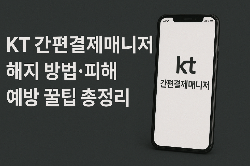 KT 간편결제매니저 해지 방법