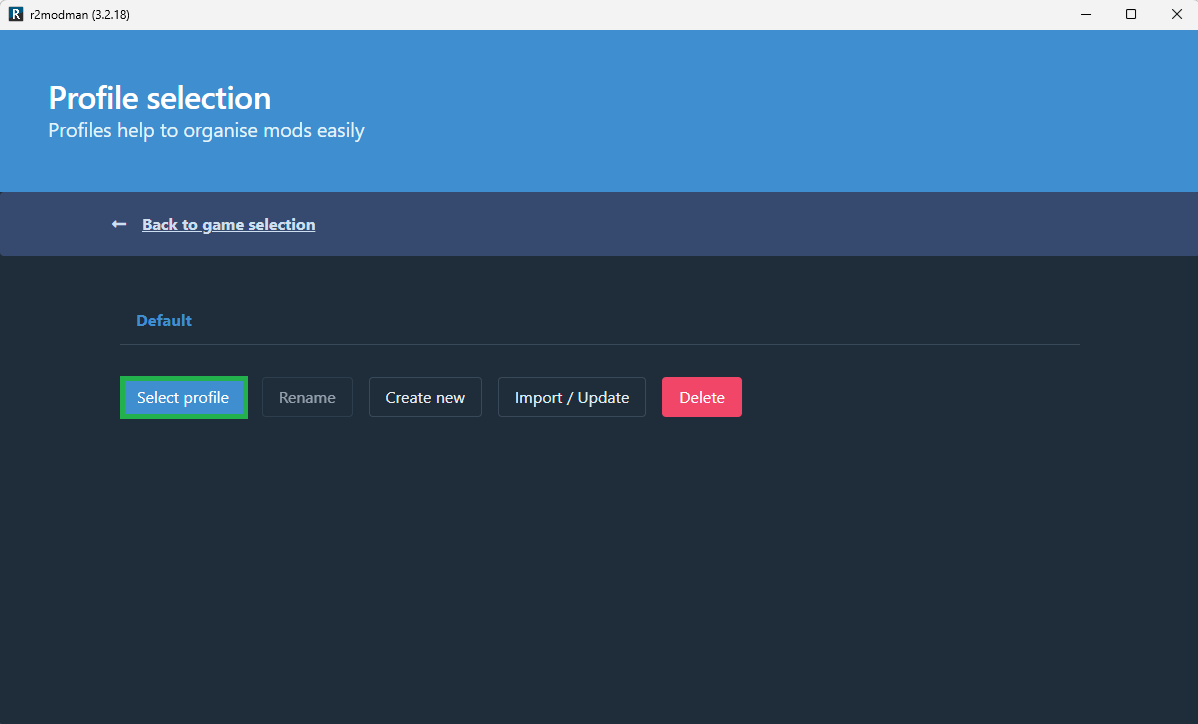 Select profile