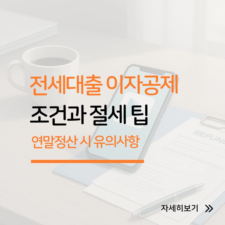 전세대출 이자소득공제 신청조건